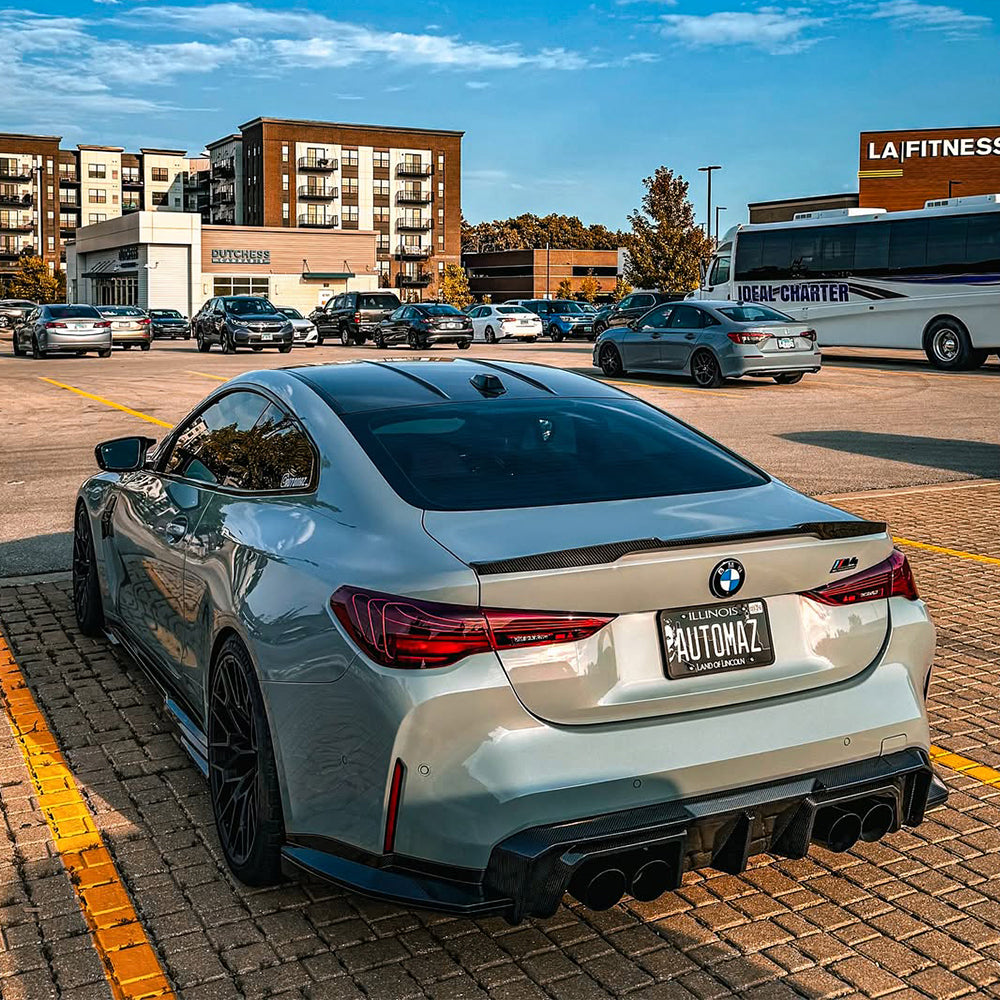 SQ-B Style 3 Pieces Pre-Preg Carbon Fibre Rear Diffuser for BMW G80 G81 M3 G82 G83 M4 21-Present - Carbon Factory