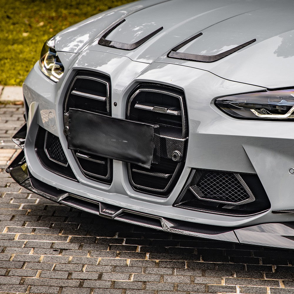 SQ-A Style Pre-Preg Carbon Fibre Front Splitter for BMW G80 M3 G82 G83 M4 21-Present - Carbon Factory