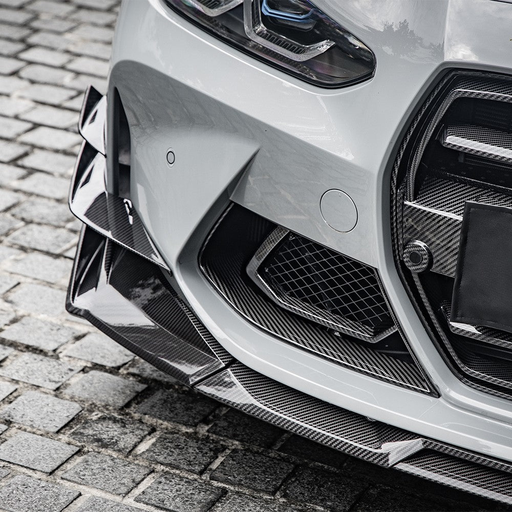SQ-A Style Pre-Preg Carbon Fibre Front Splitter for BMW G80 M3 G82 G83 M4 21-Present - Carbon Factory