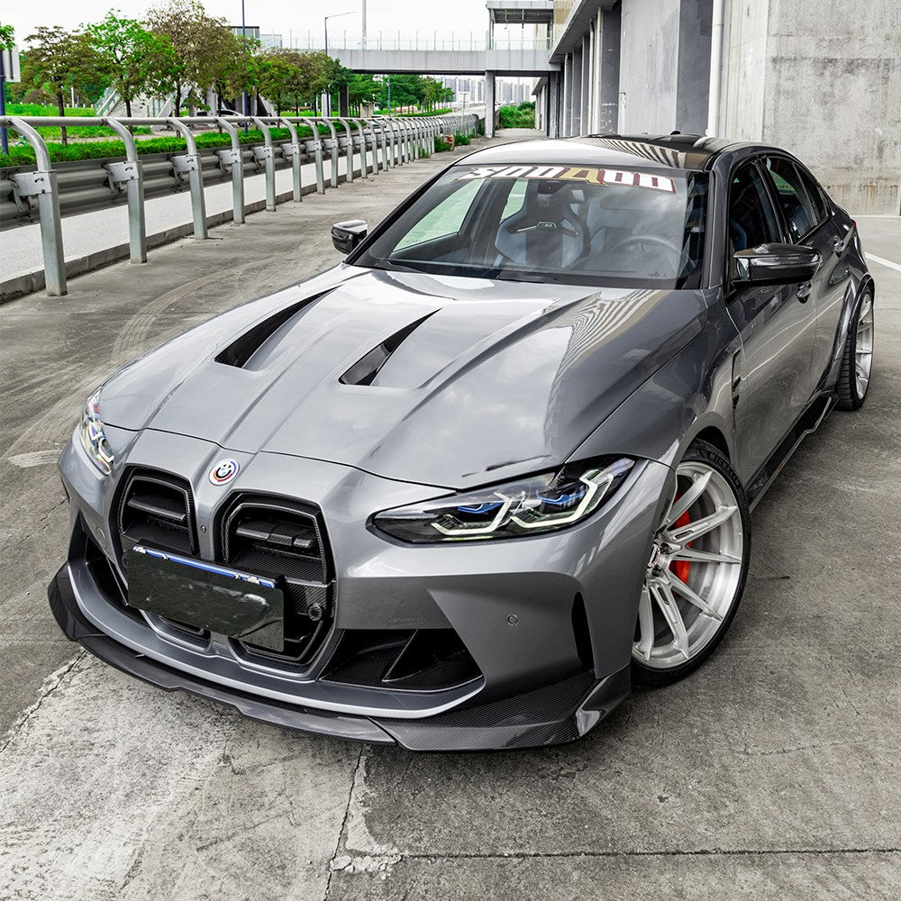 SQ-B Style Pre-Preg Carbon Fibre Front Splitter for BMW G80 M3 G82 G83 M4 21-Present - Carbon Factory