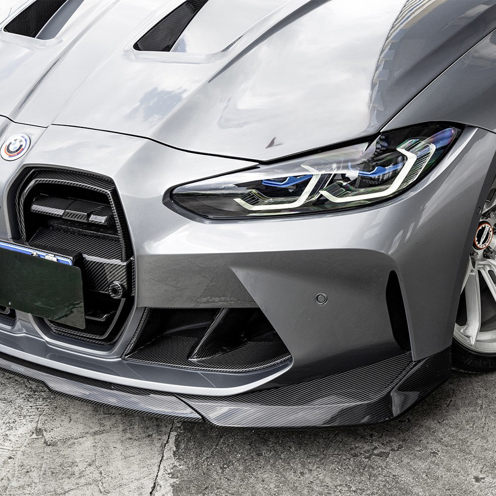 SQ-B Style Pre-Preg Carbon Fibre Front Splitter for BMW G80 M3 G82 G83 M4 21-Present - Carbon Factory