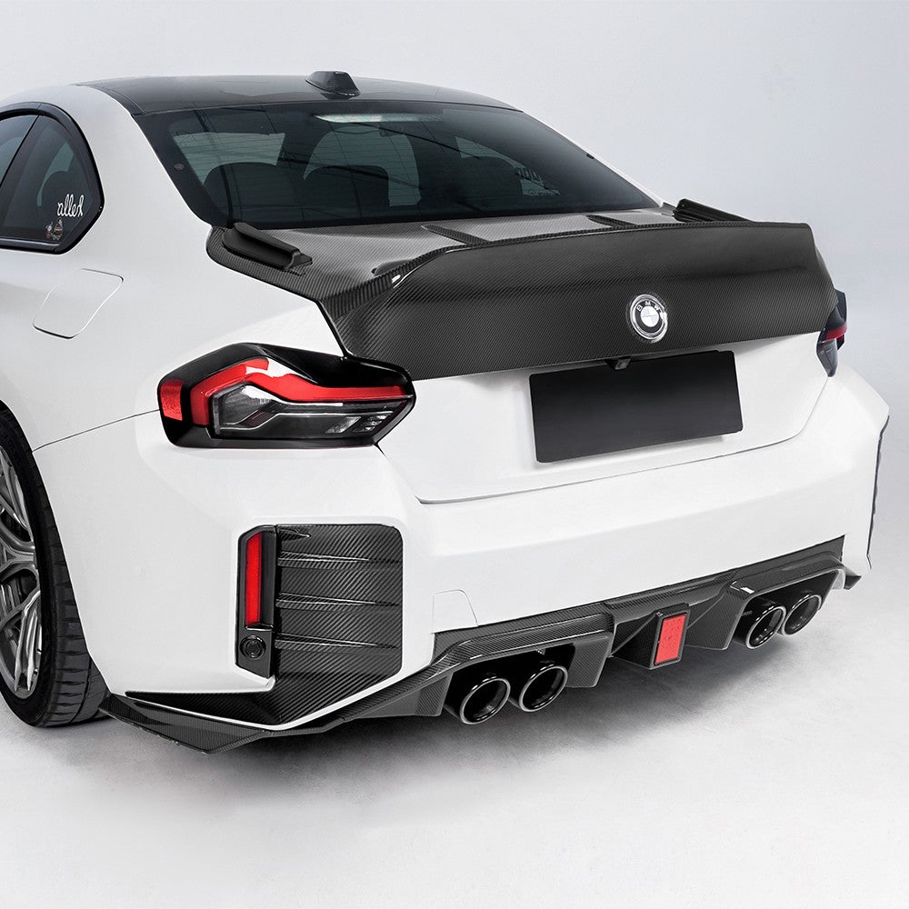 SQ-C Style Pre-Preg Carbon Fibre Rear Diffuser with LED for BMW G87 M2 2023-Present - Carbon Factory