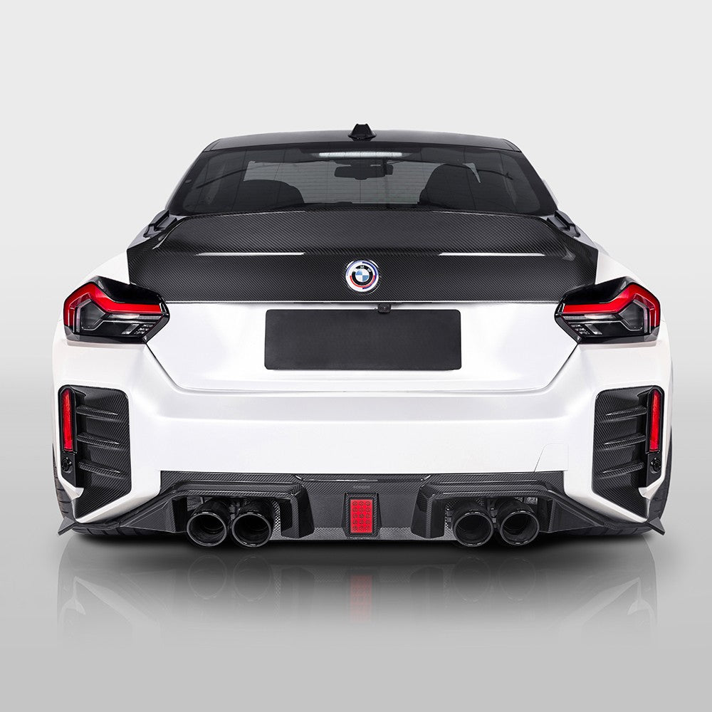SQ-C Style Pre-Preg Carbon Fibre Rear Diffuser with LED for BMW G87 M2 2023-Present - Carbon Factory