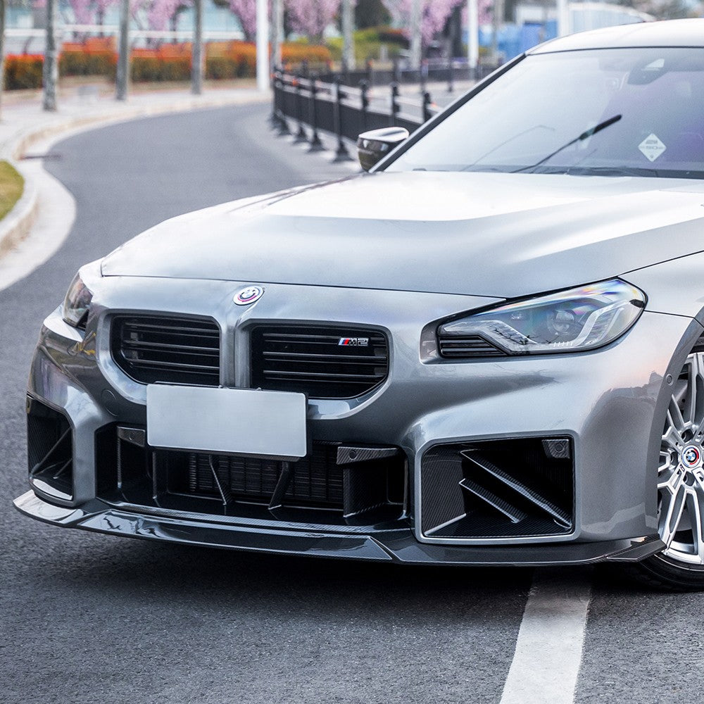 SQ-C Style Pre-Preg Carbon Fibre Front Splitter for BMW G87 M2 23-Present - Carbon Factory