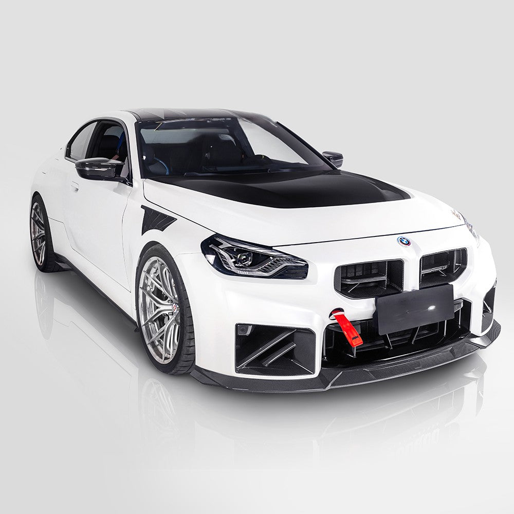SQ-C Style Pre-Preg Carbon Fibre Front Splitter for BMW G87 M2 23-Present - Carbon Factory