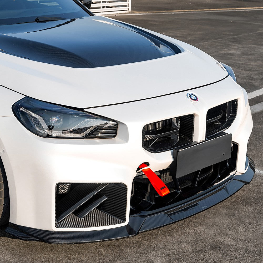 SQ-C Style Pre-Preg Carbon Fibre Front Splitter for BMW G87 M2 23-Present - Carbon Factory