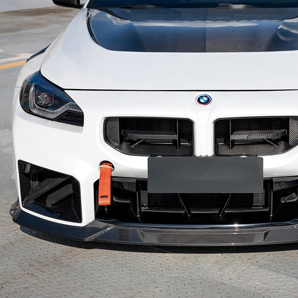 SQ-C Style Pre-Preg Carbon Fibre Front Splitter for BMW G87 M2 23-Present - Carbon Factory