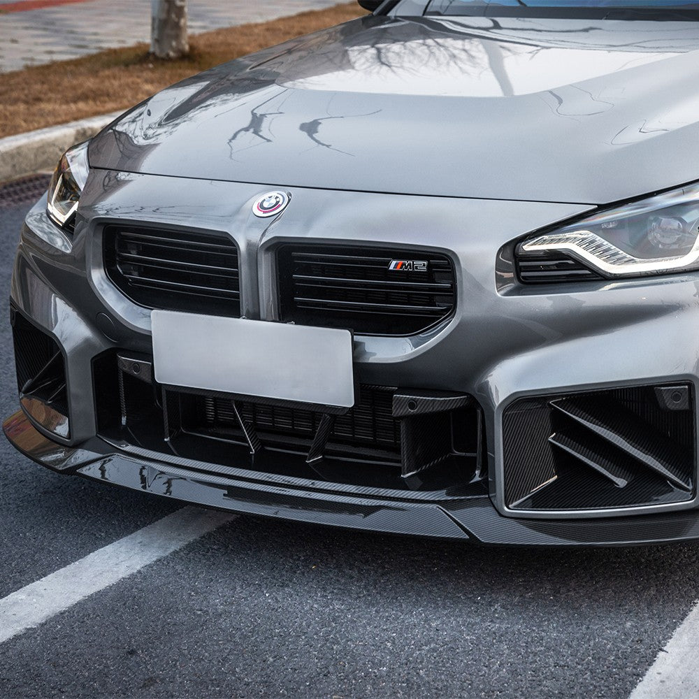 SQ-C Style Pre-Preg Carbon Fibre Front Splitter for BMW G87 M2 23-Present - Carbon Factory