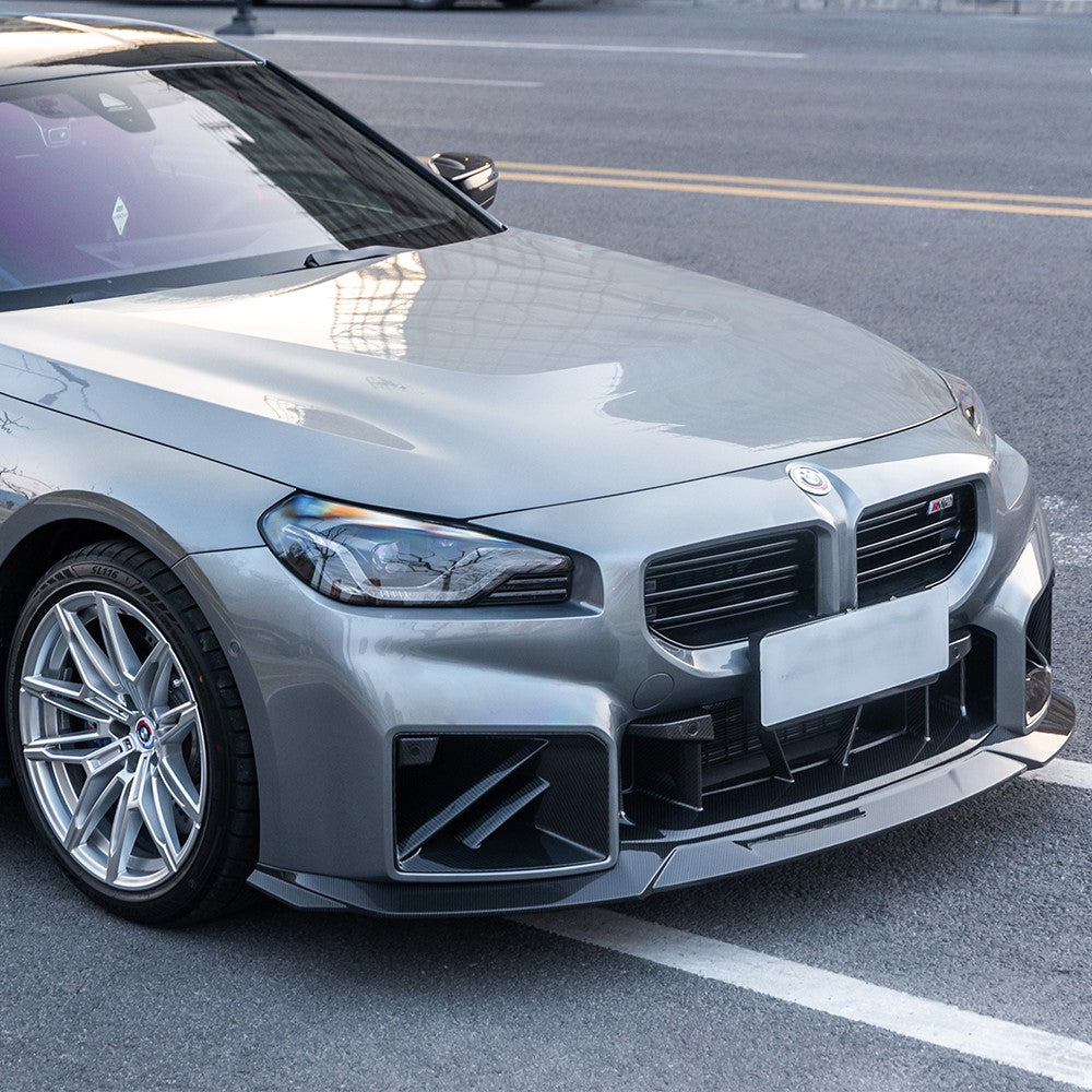 SQ-C Style Pre-Preg Carbon Fibre Front Splitter for BMW G87 M2 23-Present - Carbon Factory