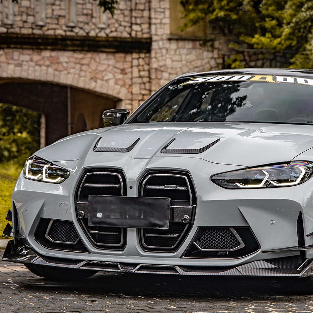 SQ Style Pre-Preg Carbon Fibre Front Bumper Inserts for BMW G80 M3 G82 G83 M4 21-Present - Carbon Factory