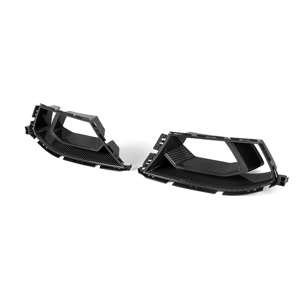 SQ Style Pre-Preg Carbon Fibre Front Bumper Inserts for BMW G80 M3 G82 G83 M4 21-Present - Carbon Factory
