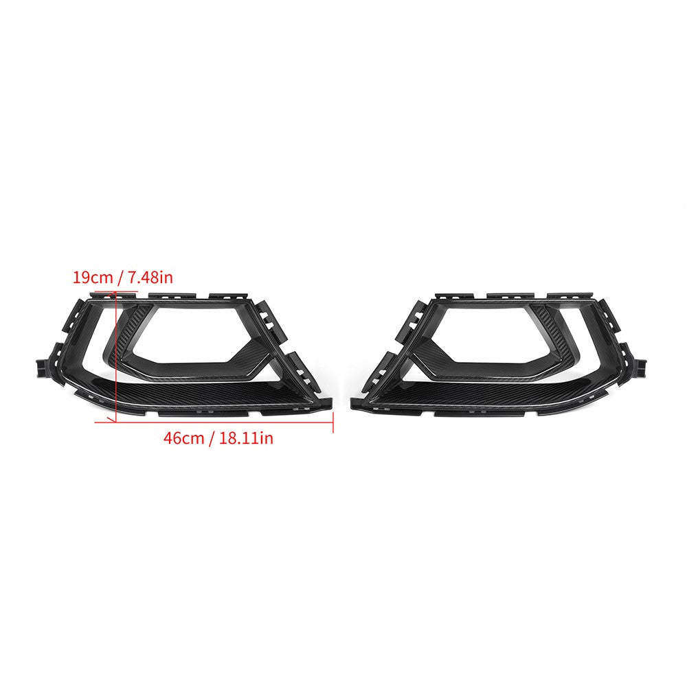SQ Style Pre-Preg Carbon Fibre Front Bumper Inserts for BMW G80 M3 G82 G83 M4 21-Present - Carbon Factory