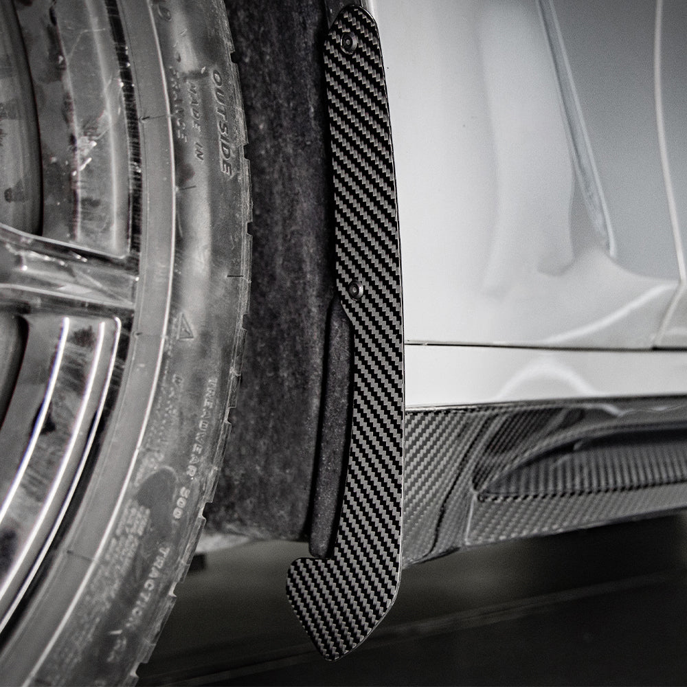 Pre-Preg Carbon Fibre Front Mud Flaps for BMW G80 G81 M3 21-Present - Carbon Factory
