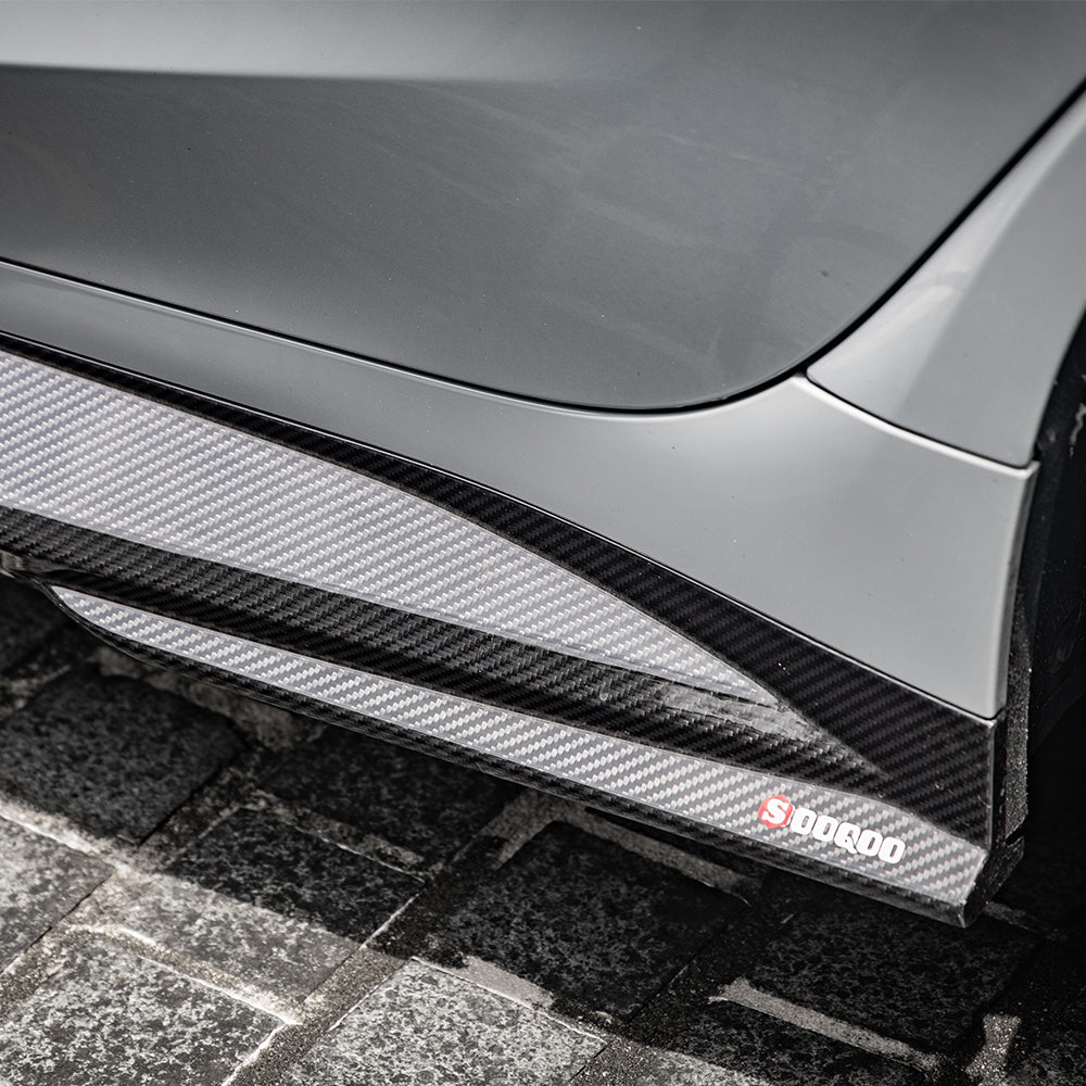 SQ Style Pre-Preg Carbon Fibre Side Skirts for BMW G80 G81 M3 21-Present - Carbon Factory