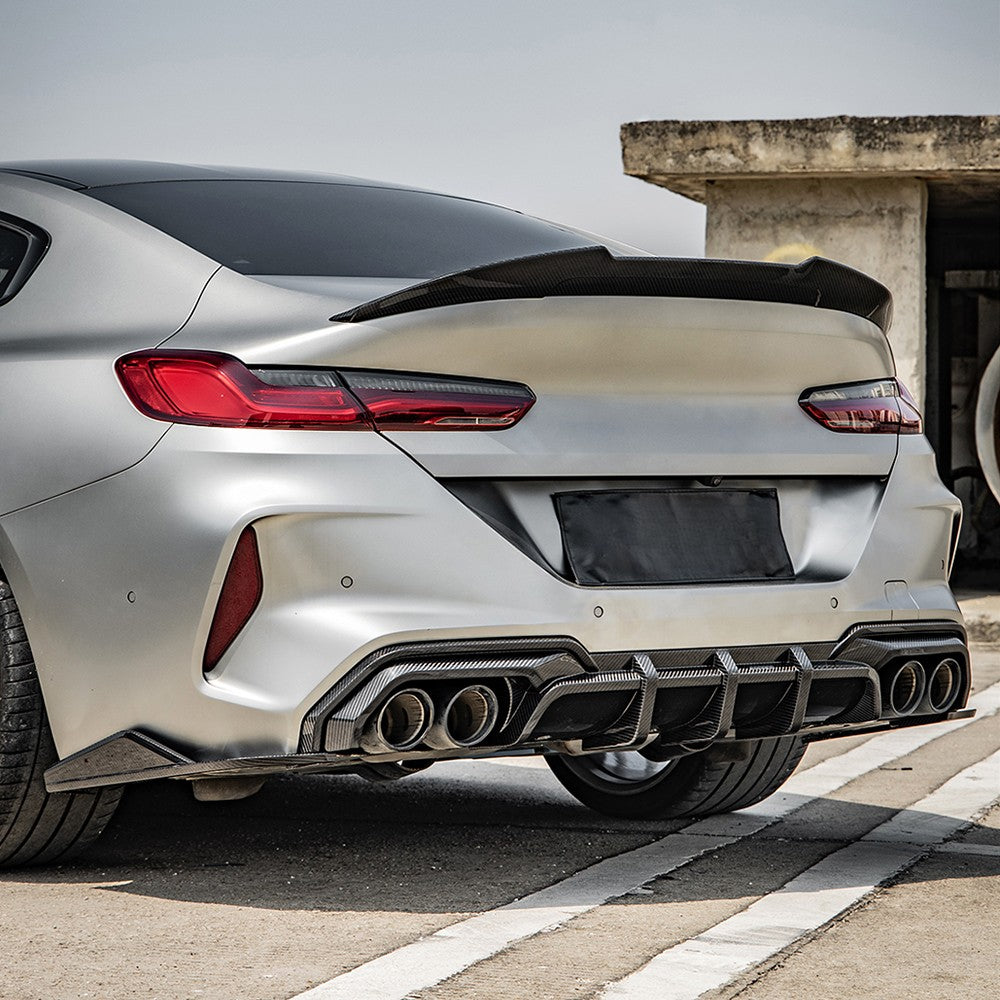 SQ Style Pre-Preg Carbon Fibre Rear Diffuser for BMW F91 F92 M8 Convertible & Coupe 20-Present - Carbon Factory
