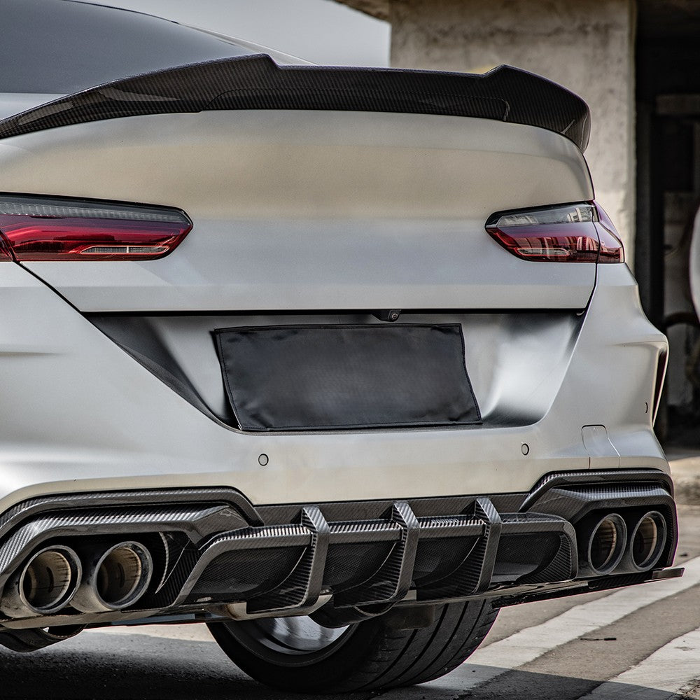 SQ Style Pre-Preg Carbon Fibre Rear Diffuser for BMW F91 F92 M8 Convertible & Coupe 20-Present - Carbon Factory