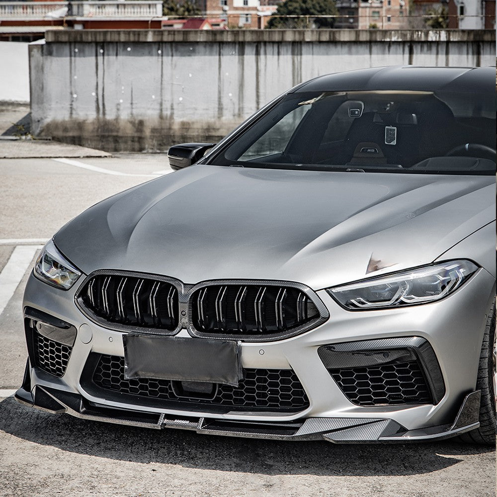 SQ Style Pre-Preg Carbon Fibre Front Splitter for BMW F91 F92 F93 M8 20-Present - Carbon Factory