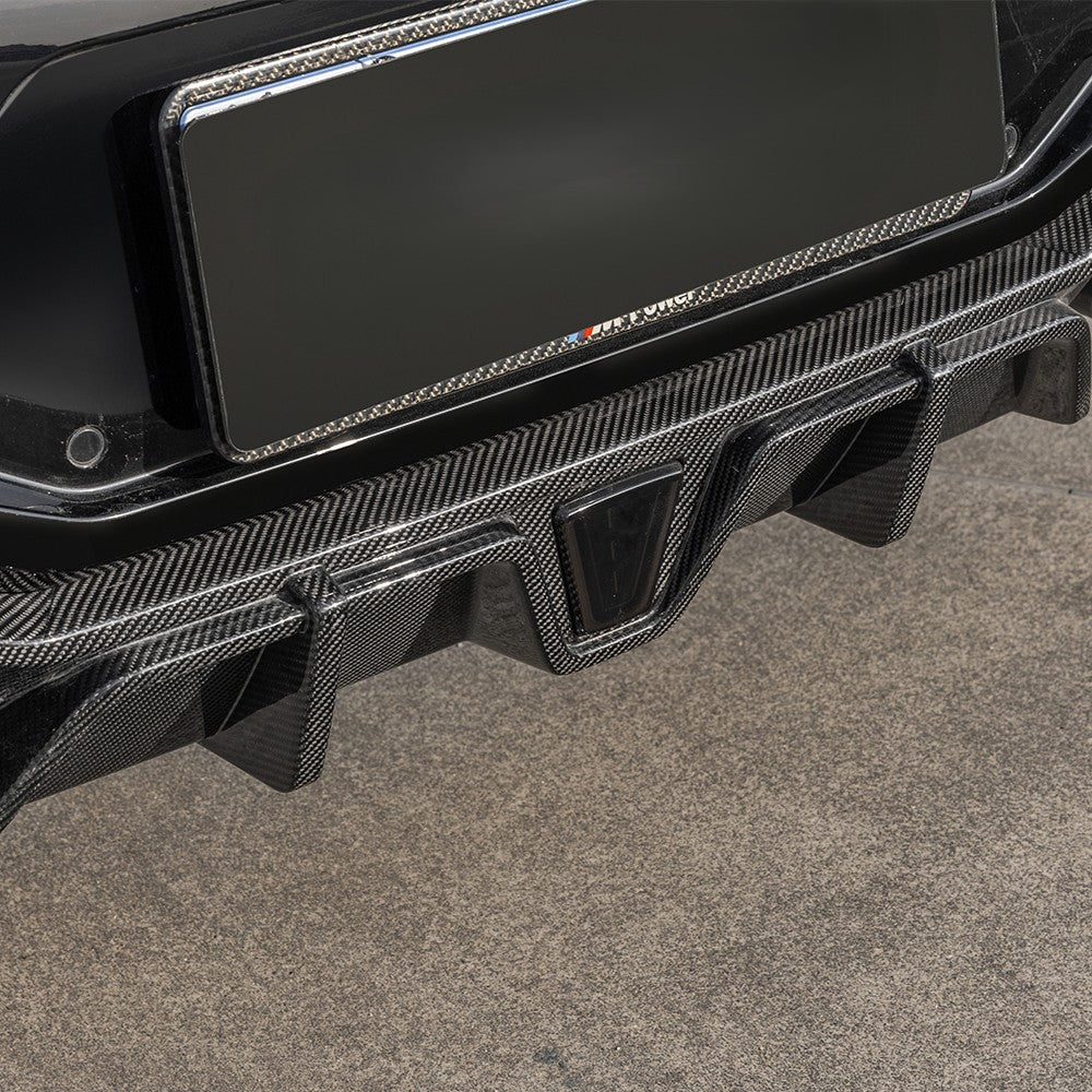 SQ LED Style Pre-Preg Carbon Fibre Diffuser for BMW F98 X4M LCI 22-26 - Carbon Factory