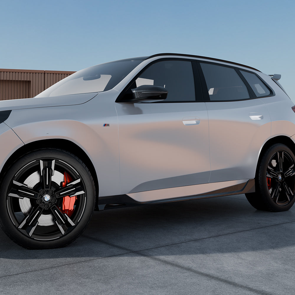 Side view of a modern car on a clear day