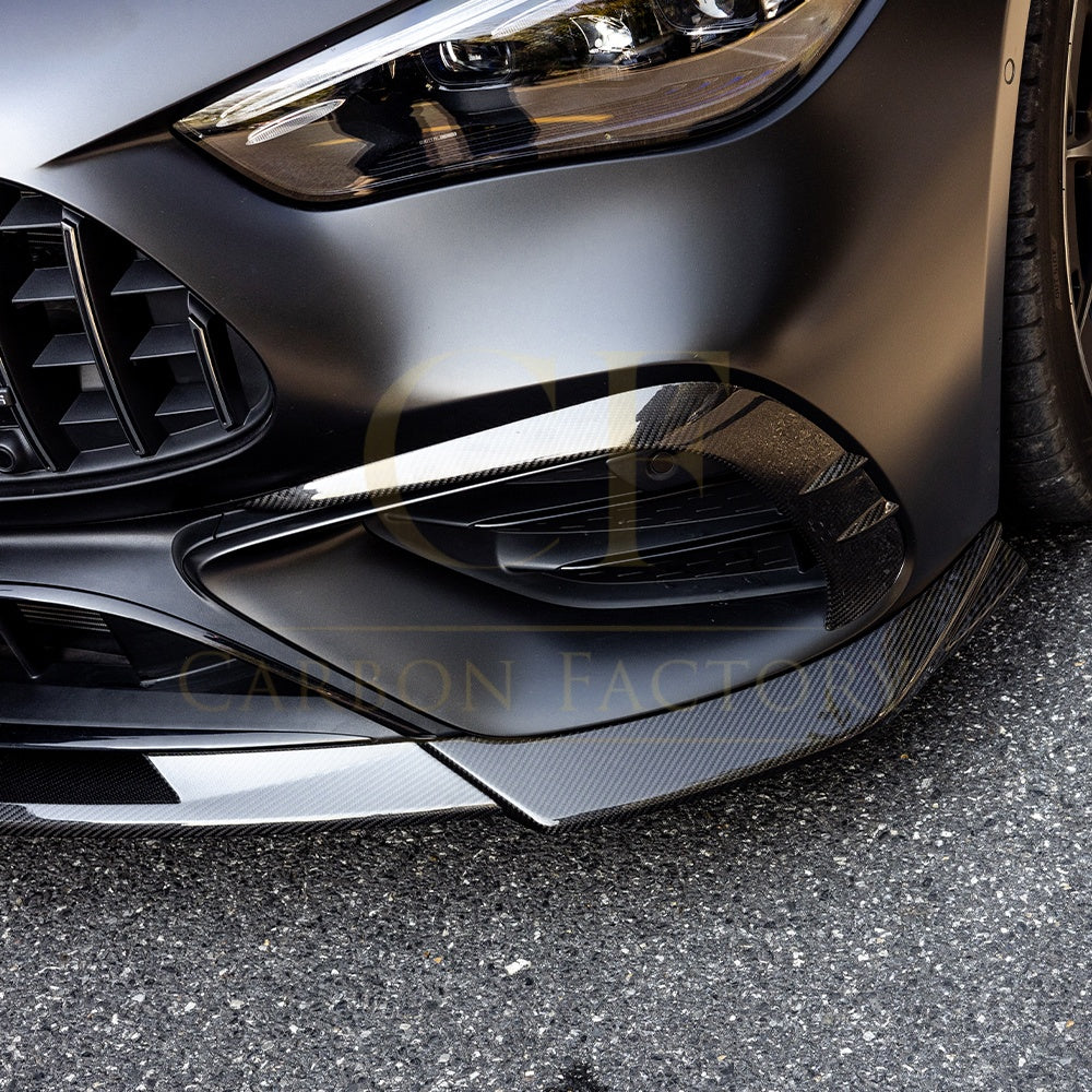 SQ Style Pre-preg Carbon Fiber Front Inserts for Mercedes C236 CLE53 24-26 - Carbon Factory