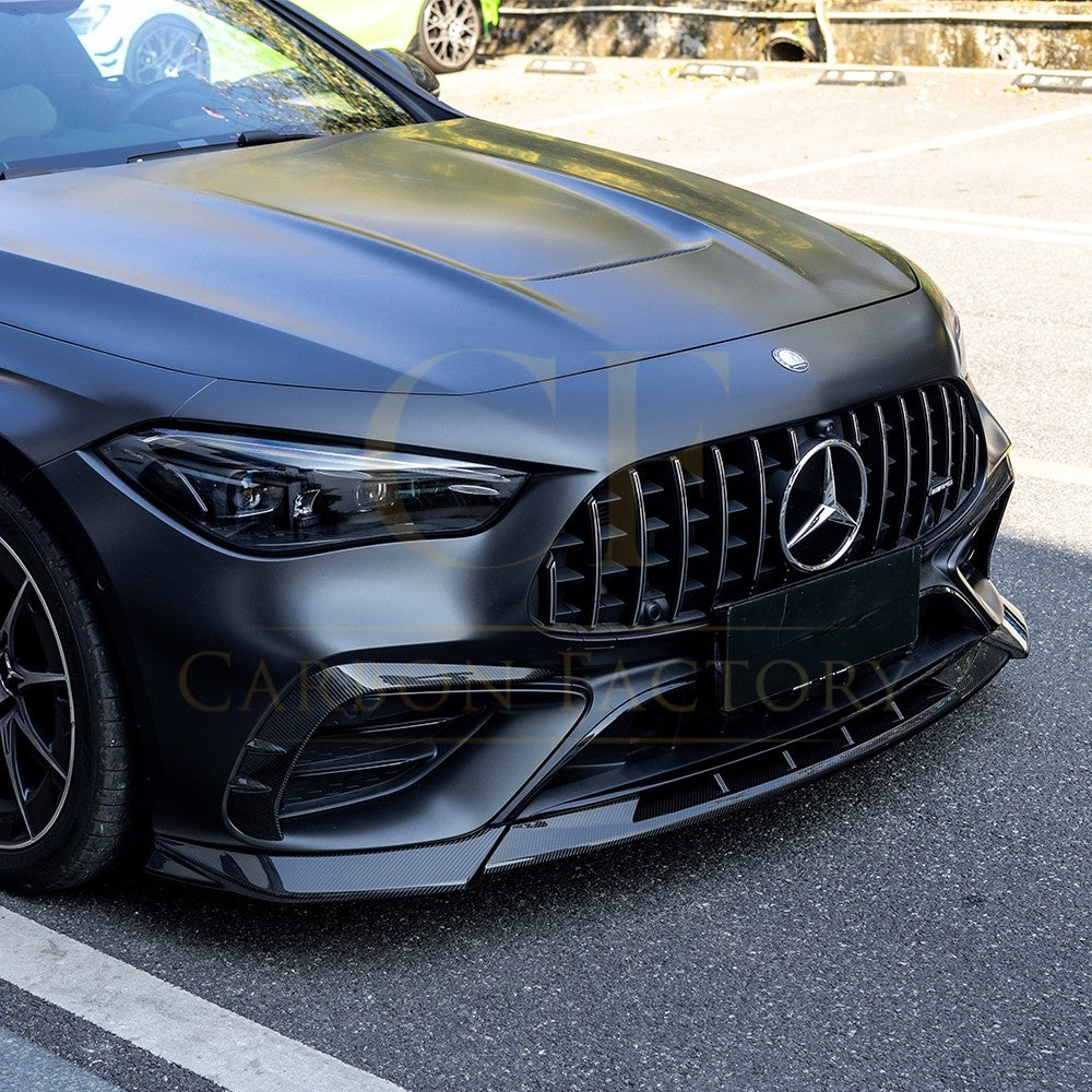 SQ Style Pre-preg Carbon Fiber Front Splitter for Mercedes C236 CLE53 24-26 - Carbon Factory