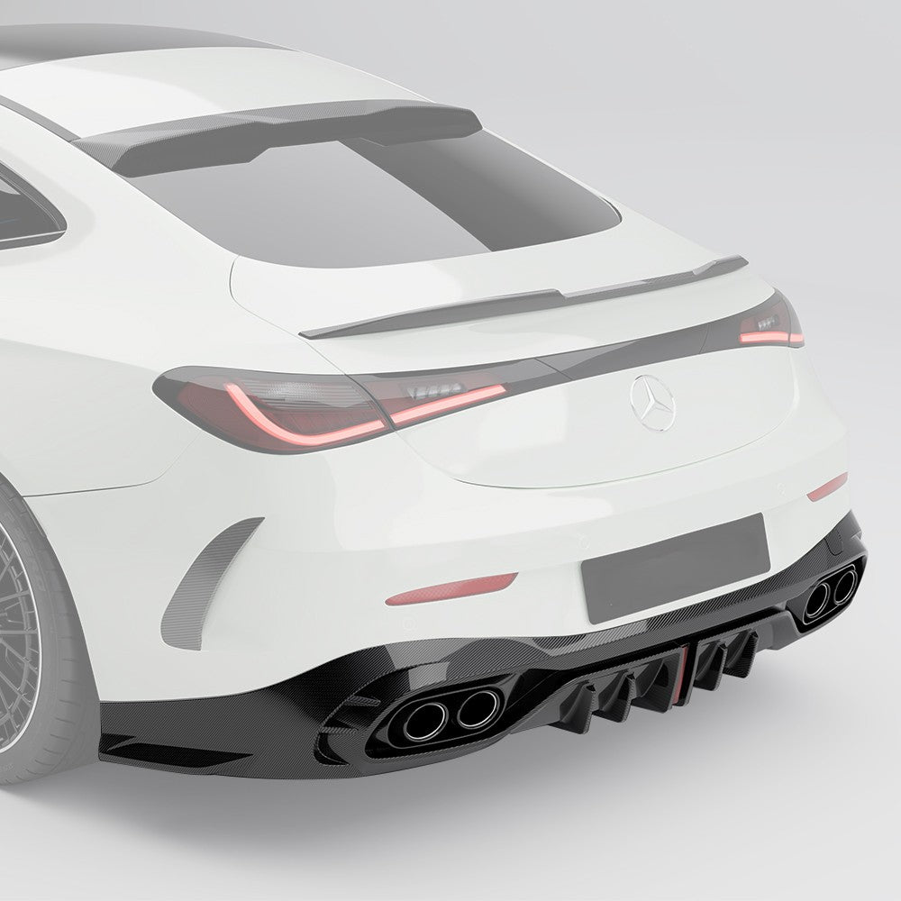 SQ Style Pre-preg Carbon Fiber Diffuser for Mercedes C236 CLE53 24-26 - Carbon Factory