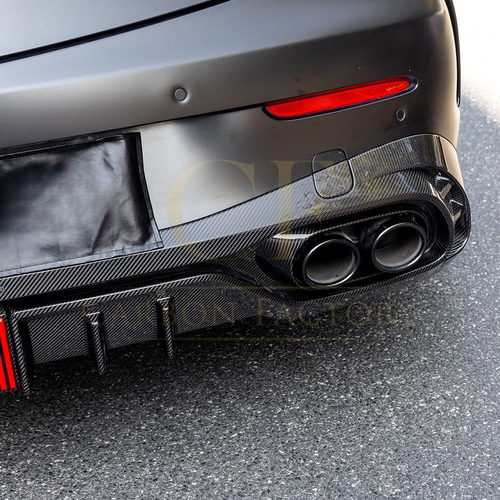 SQ Style Pre-preg Carbon Fiber Diffuser for Mercedes C236 CLE53 24-26 - Carbon Factory