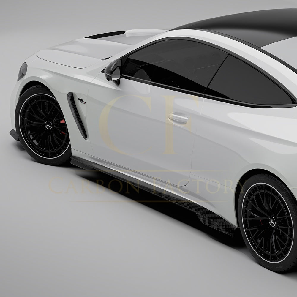 SQ Style Pre-preg Carbon Fiber Side Skirts for Mercedes C236 CLE53 24-26 - Carbon Factory