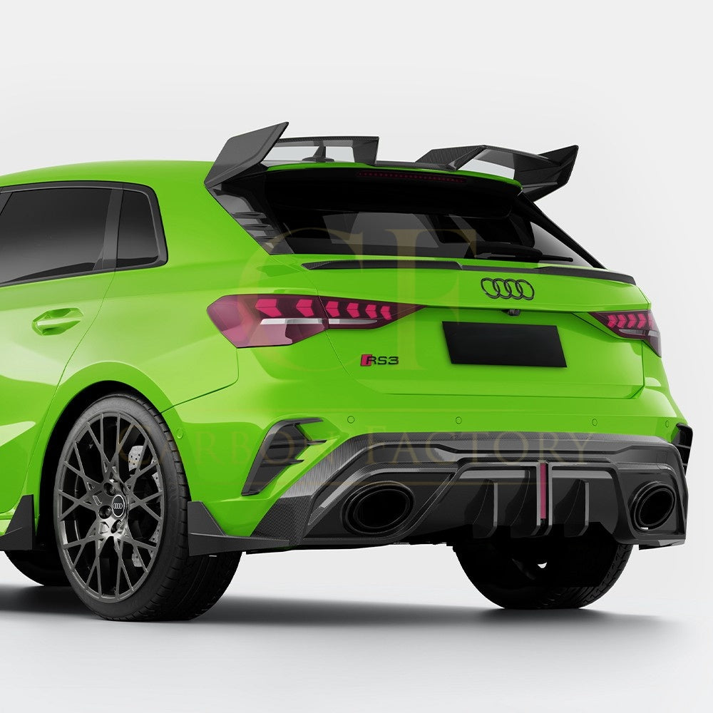 SQ-V1 Style Pre-preg Carbon Fiber Rear Diffuser for Audi RS3 8Y Sportback 24-26 - Carbon Factory