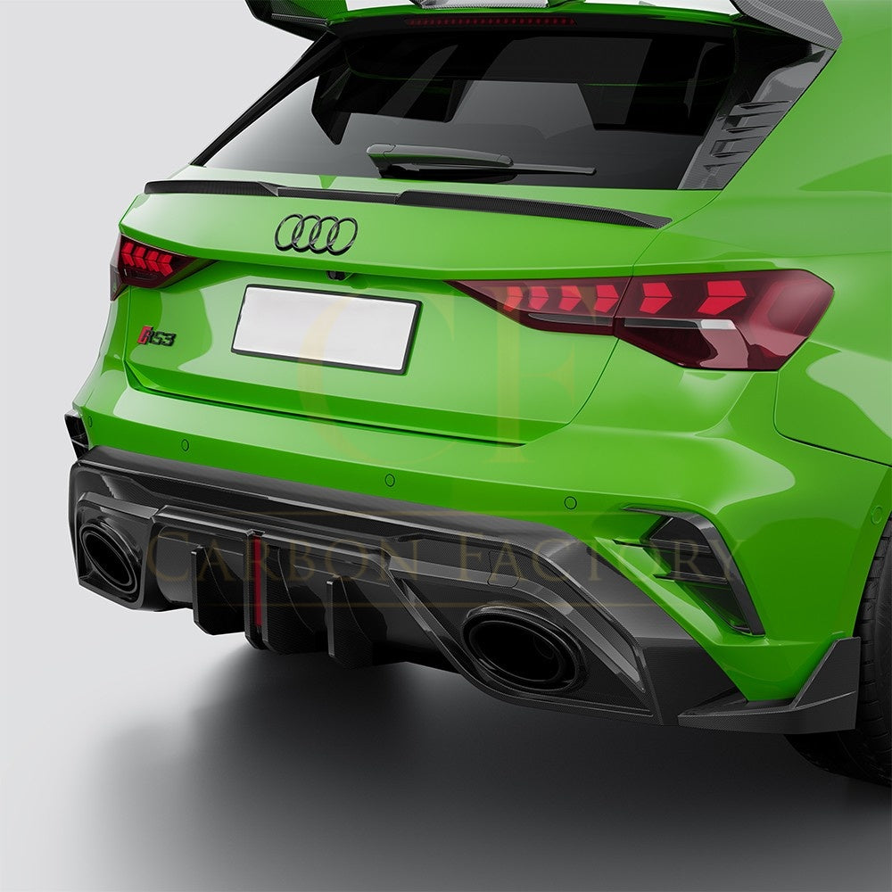 SQ-V1 Style Pre-preg Carbon Fiber Rear Diffuser for Audi RS3 8Y Sportback 24-26 - Carbon Factory