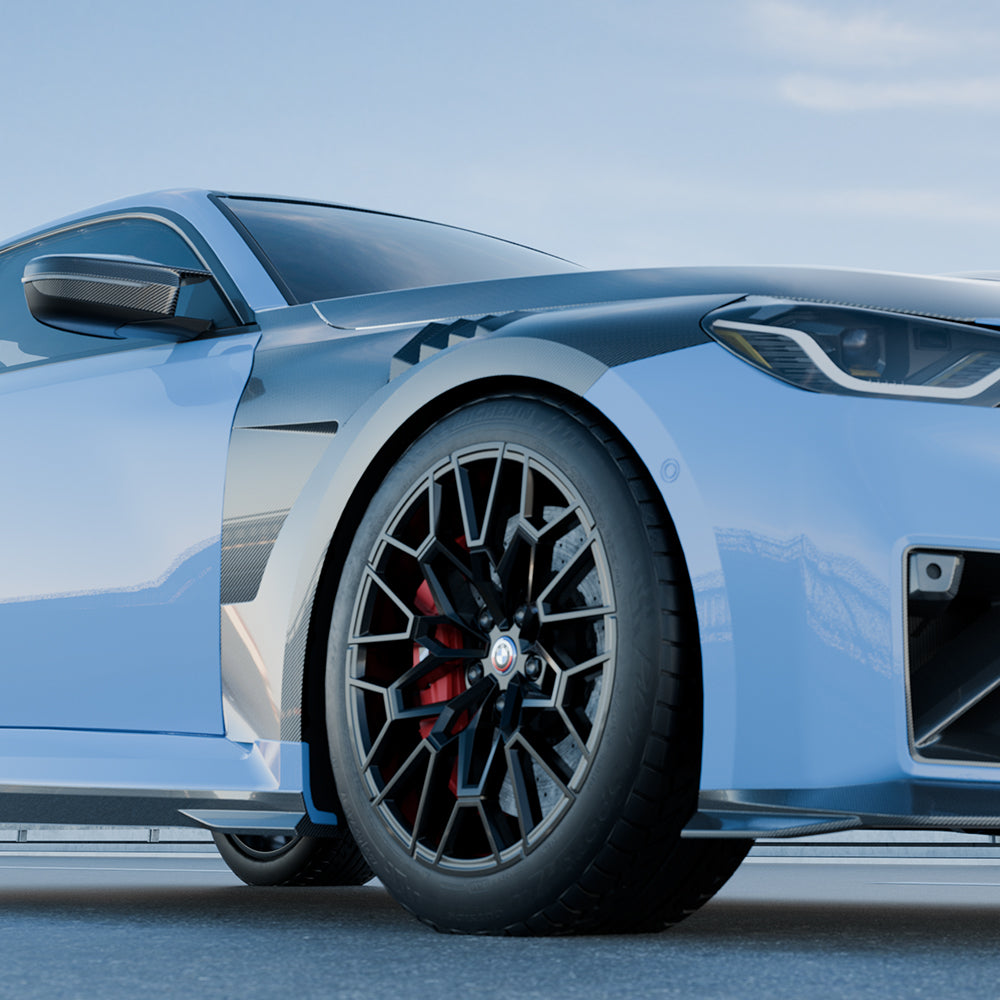 SQ Style Pre-Preg Carbon Fibre Fenders for BMW G87 M2 23-Present - Carbon Factory
