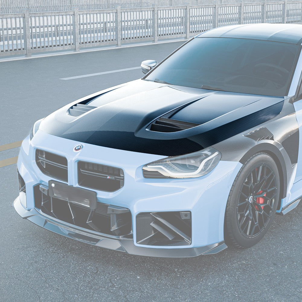 SQ Style Pre-Preg Carbon Fibre Bonnet for BMW G87 M2 2 Series G42 Coupe 21-Present - Carbon Factory