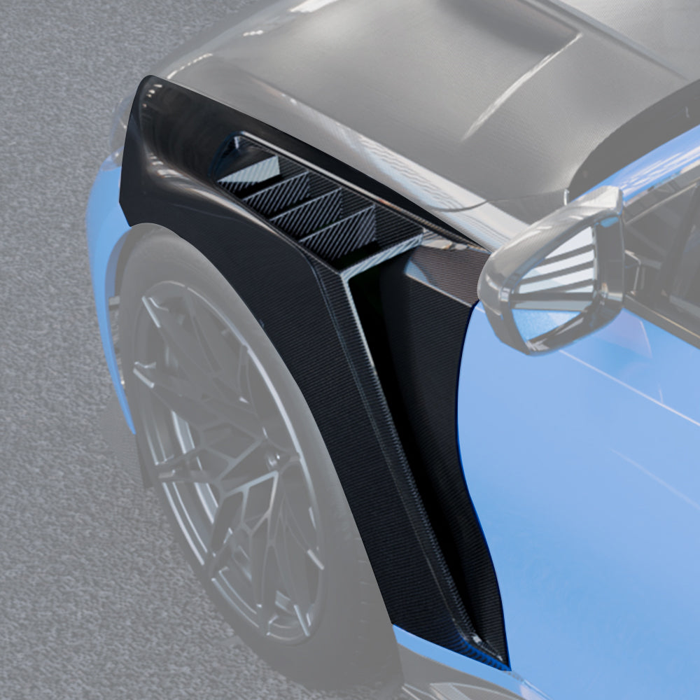 V Style Pre-Preg Carbon Fibre Side Fenders for BMW G80 G81 M3 21-25 - Carbon Factory
