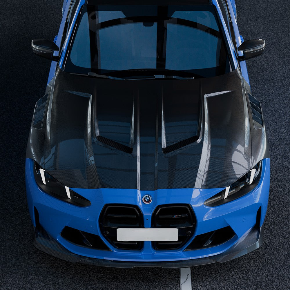 V Style Pre-Preg Carbon Fibre Bonnet for BMW G80 G81 M3 G82 G83 M4 21-25 - Carbon Factory