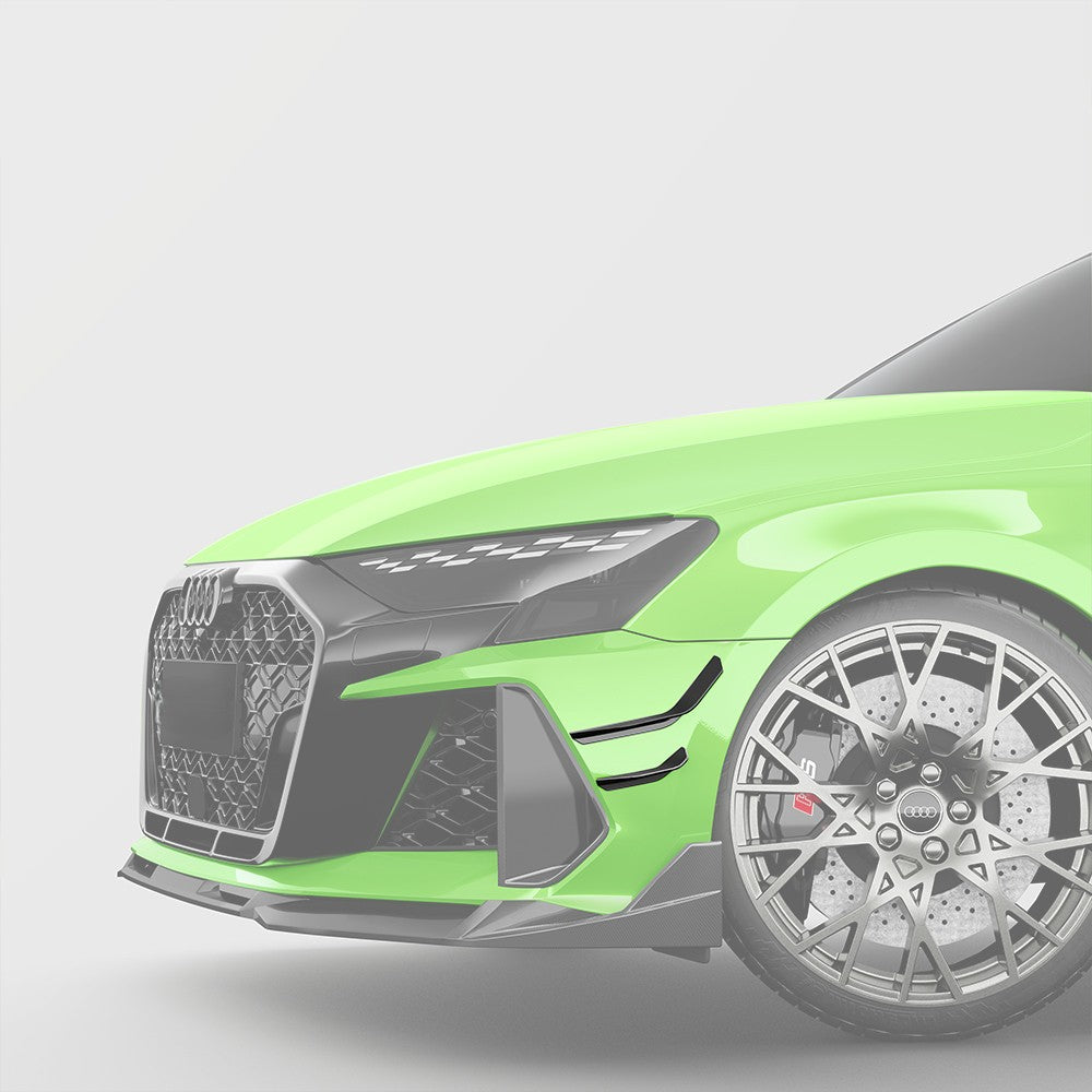 SQ Style Pre-preg Carbon Fiber Front Canards for Audi RS3 8Y 24-26 - Carbon Factory