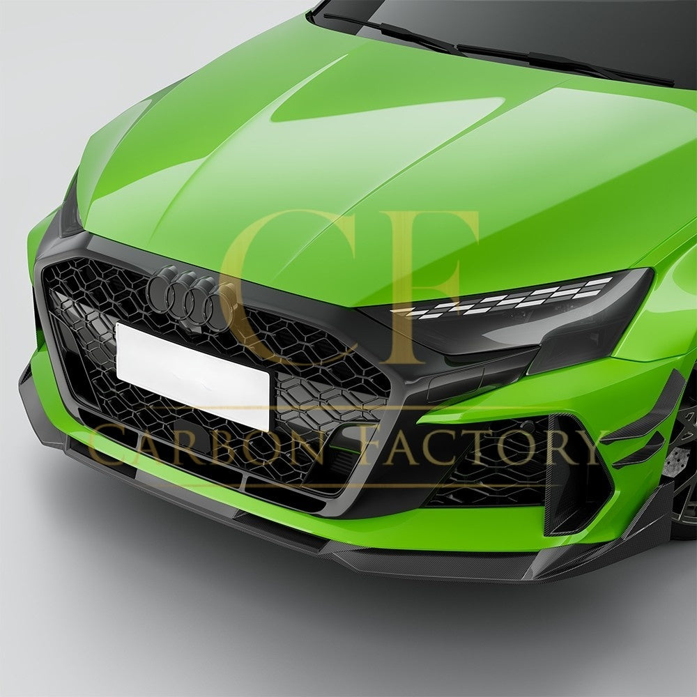 SQ-V1 Style Pre-preg Carbon Fiber Front Splitter for Audi RS3 8Y 24-26 - Carbon Factory