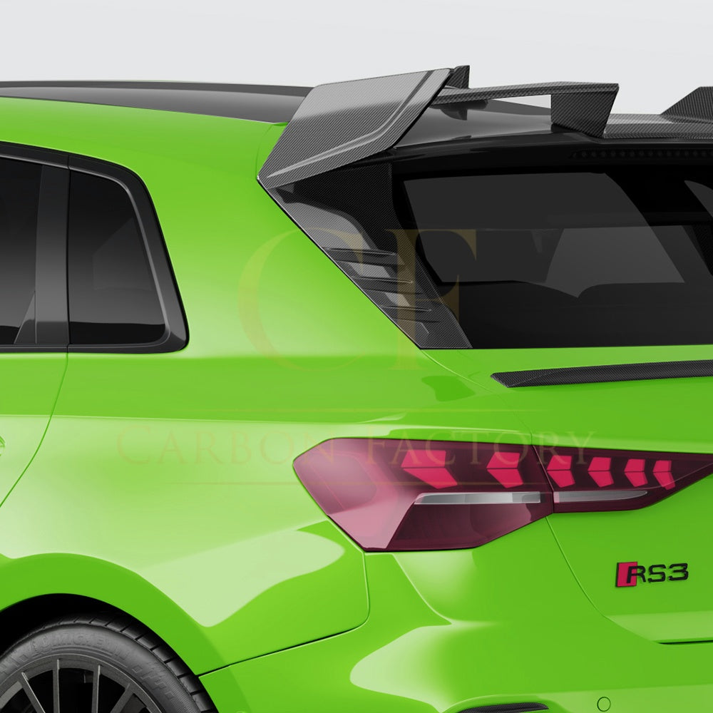 SQ Style Pre-preg Carbon Fiber Rear Window Fins for Audi RS3 8Y Sportback 20-26 - Carbon Factory
