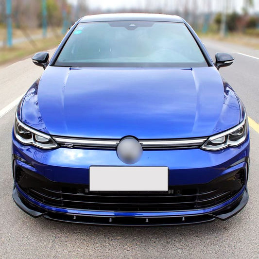 SPORT Style Gloss Black Front Splitter for VW Golf MK8 GTI / R-LINE 21-23-Carbon Factory