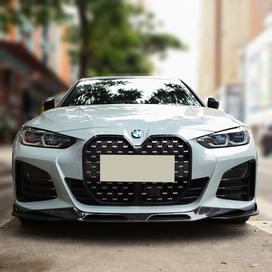 SQ Style Pre-Preg Carbon Fibre Front Splitter for BMW G26 4 Series Gran Coupe i4 21-24-Carbon Factory