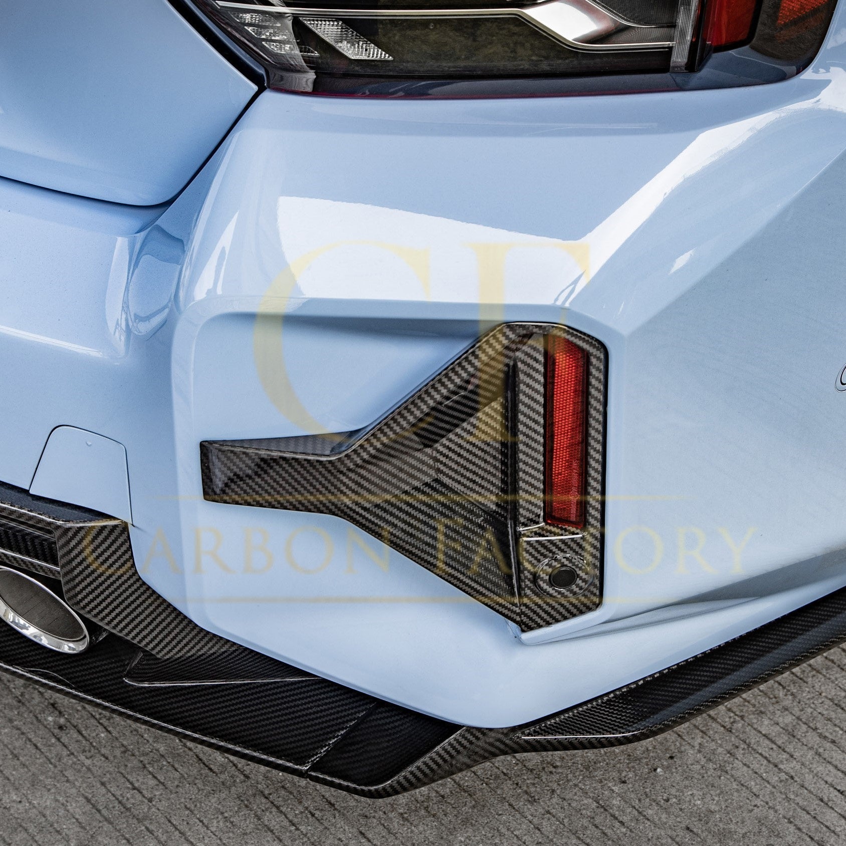 SQ Style Pre-Preg Carbon Fibre Rear Bumper Trims for BMW G87 M2 23-Present-Carbon Factory