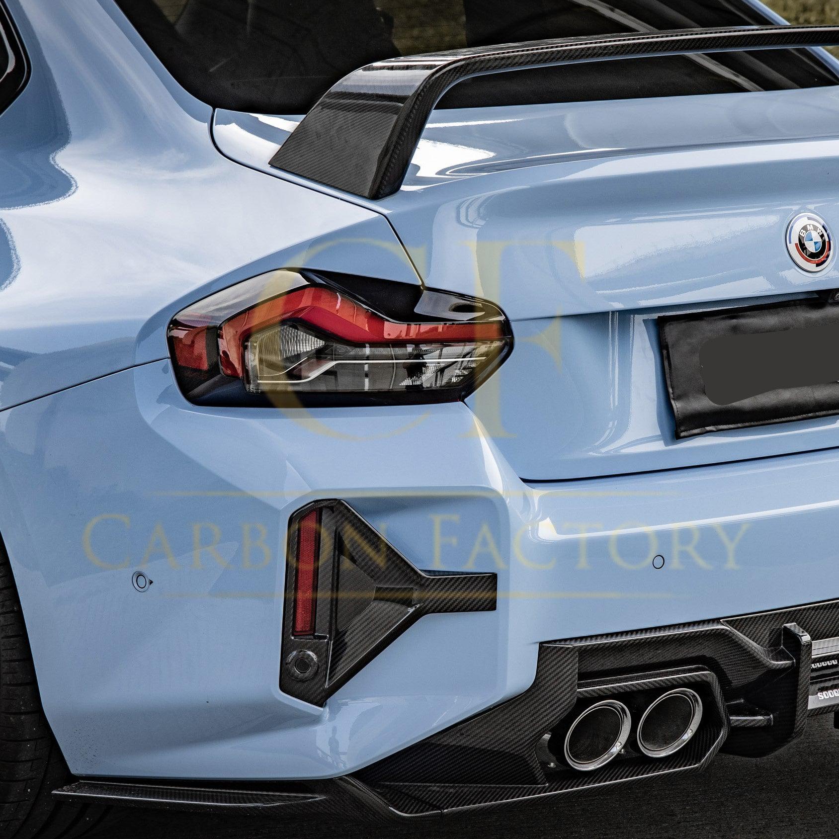 SQ Style Pre-Preg Carbon Fibre Rear Bumper Trims for BMW G87 M2 23-Present-Carbon Factory