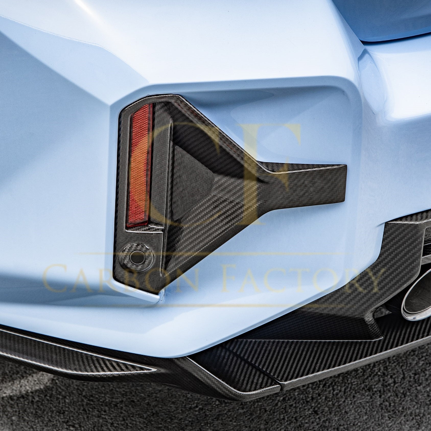 SQ Style Pre-Preg Carbon Fibre Rear Bumper Trims for BMW G87 M2 23-Present-Carbon Factory