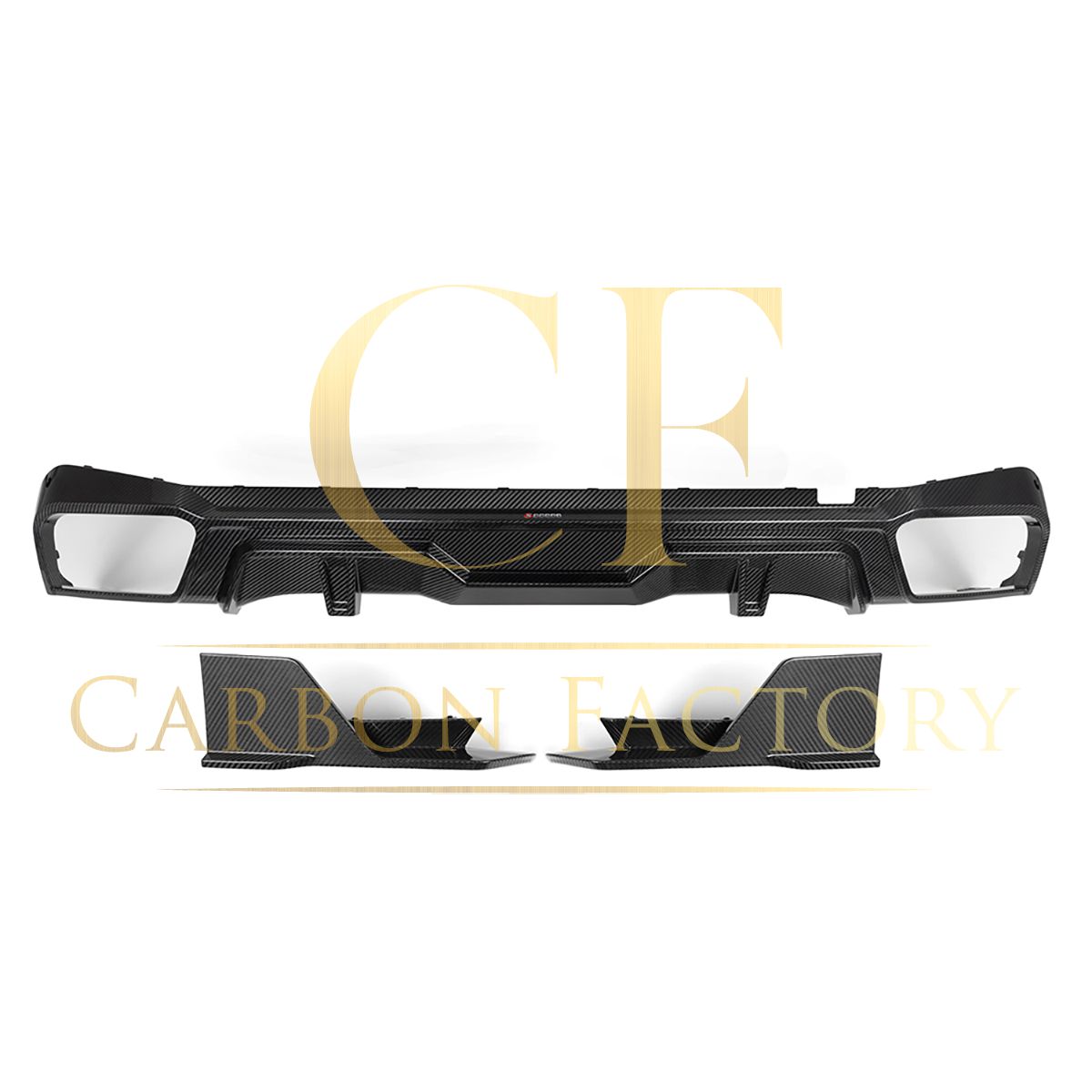 SQ Style Pre-Preg Carbon Fibre Rear Diffuser for BMW G05 X5 LCI 23-25-Carbon Factory