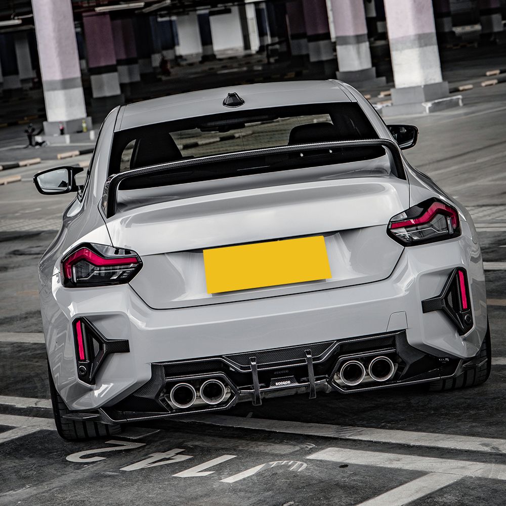 SQ Style Pre-Preg Carbon Fibre Rear Diffuser for BMW G87 M2 23-Present-Carbon Factory