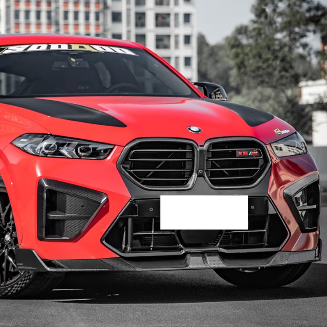 SQ Style Pre-preg Carbon Fibre Front Splitter for BMW F96 LCI X6M 24-Present-Carbon Factory
