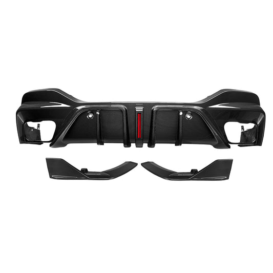 SQ Style Pre-preg Carbon Fibre Rear Diffuser for BMW G06 LCI X6 20-Present-Carbon Factory