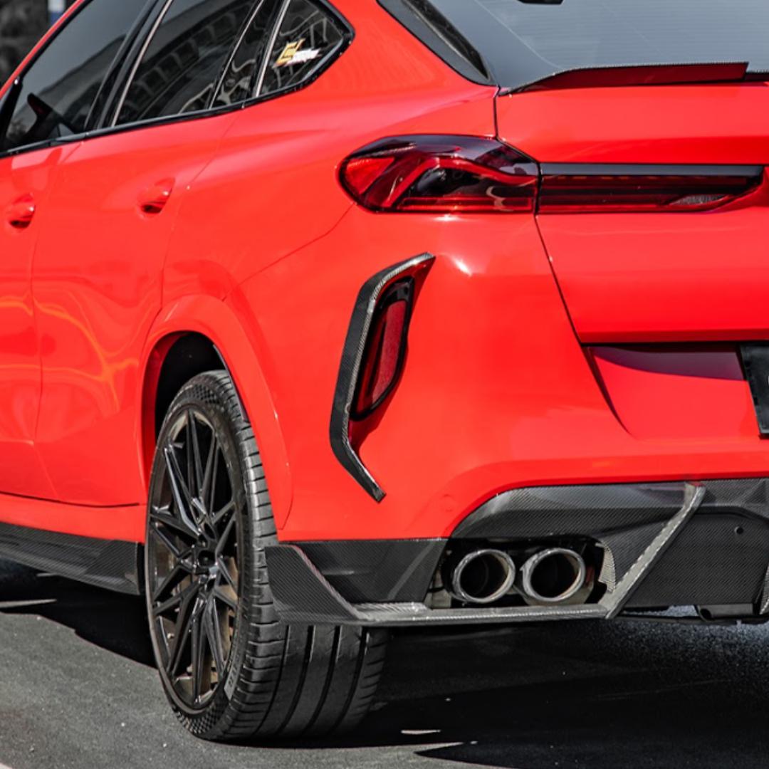 SQ Style Pre-preg Carbon Fibre Rear Side Trims for BMW F96 X6M 20-Present-Carbon Factory