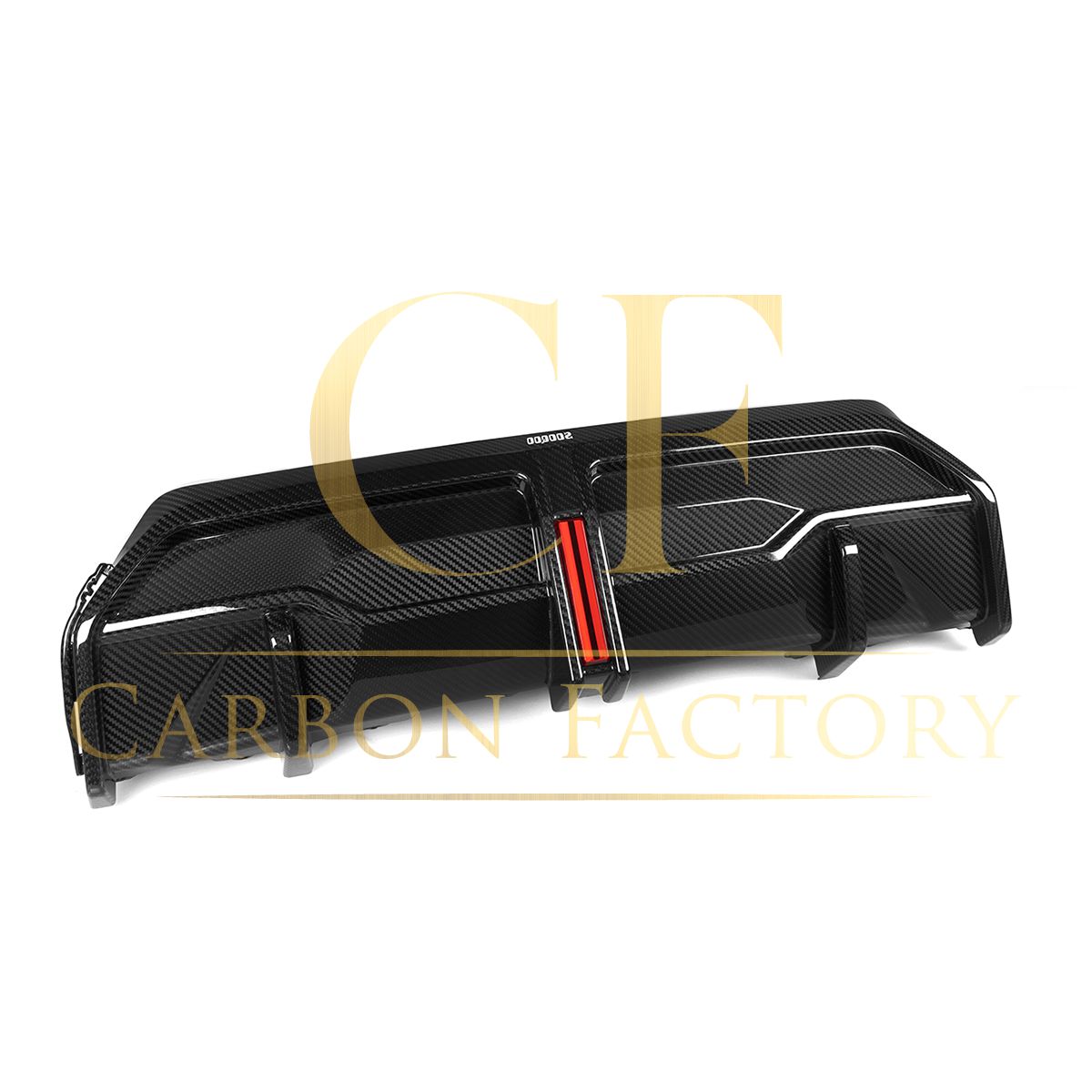 SQ Style with LED Pre-Preg Carbon Fibre Rear Diffuser for BMW 2 Series G42 Coupe 21-Present-Carbon Factory