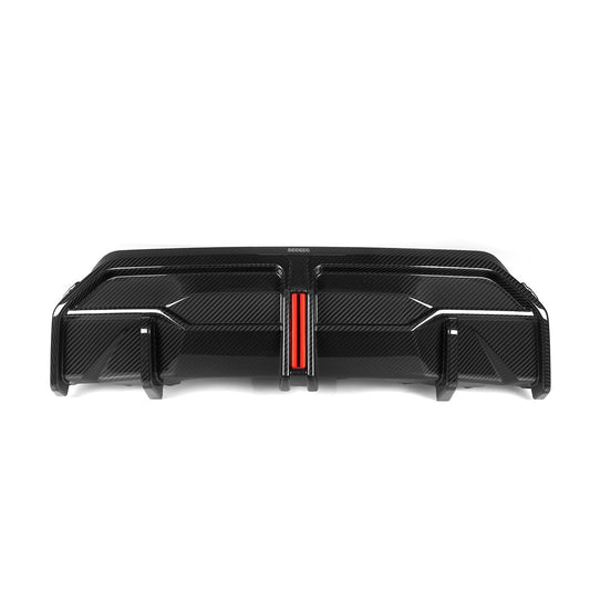 SQ Style with LED Pre-Preg Carbon Fibre Rear Diffuser for BMW 2 Series G42 Coupe 21-Present-Carbon Factory