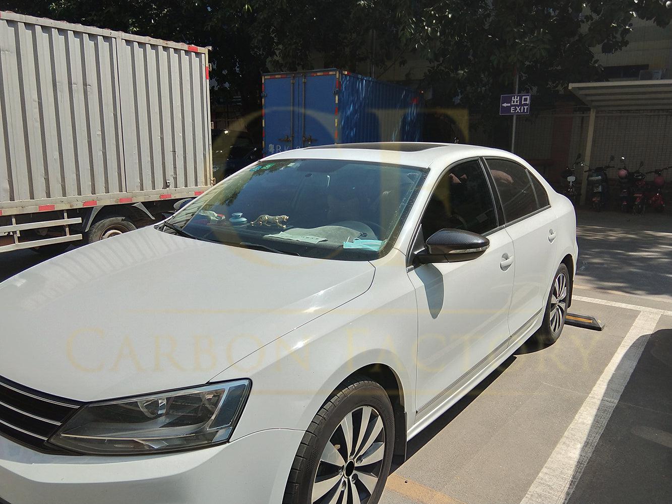 Scirocco Style Carbon Fibre Replacement Mirror Covers for VW Passat B7 10-14-Carbon Factory